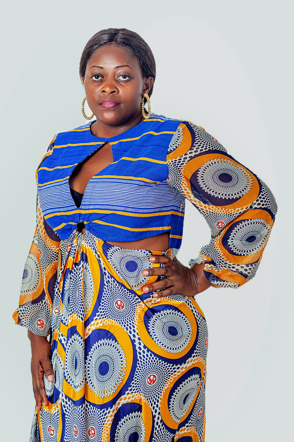 Dominique African Peekaboo Maxi Dress