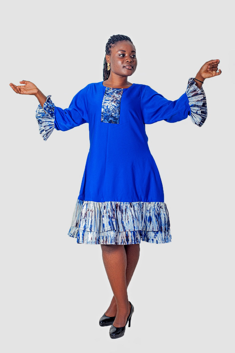 Patrice African Tie-Dye Dress
