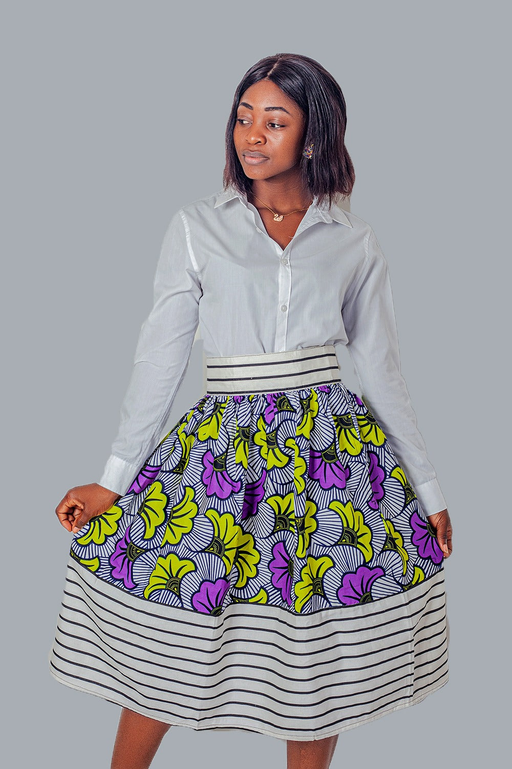 Nala African Prints Circular Skirt