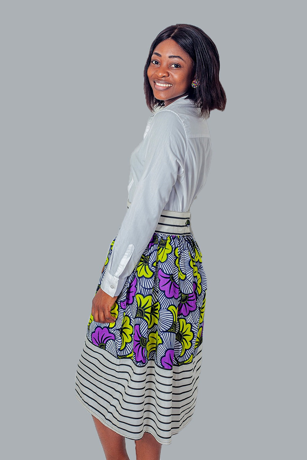 Nala African Prints Circular Skirt